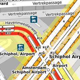 Lentoaseman kartalla - Amsterdam Schiphol