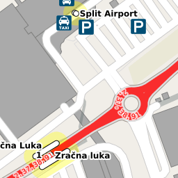 Lentoaseman kartalla - Split Split